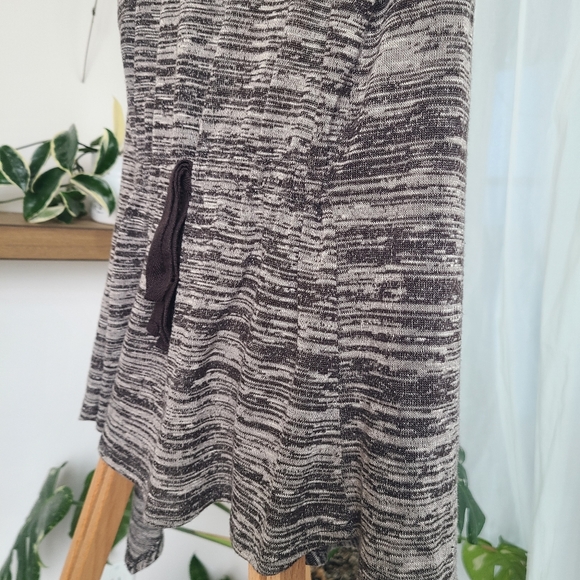 Heather brown grey light vest open cardigan - Picture 5 of 5